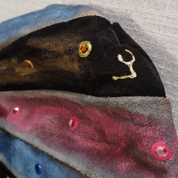 Handpainted Suede/Leather Shoulder Bag - Picture 7 of 7